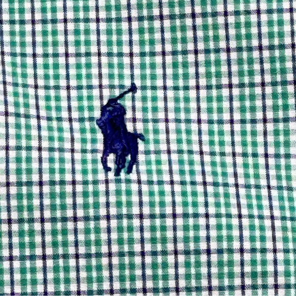 Ralph Lauren Men's Green Checkered Plaid Size M Shirt Excellent - Picture 3 of 7
